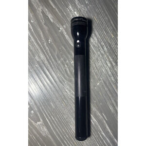 Working Vintage MAGLITE 15" Large black Flashlight 4 D Cell Aluminum